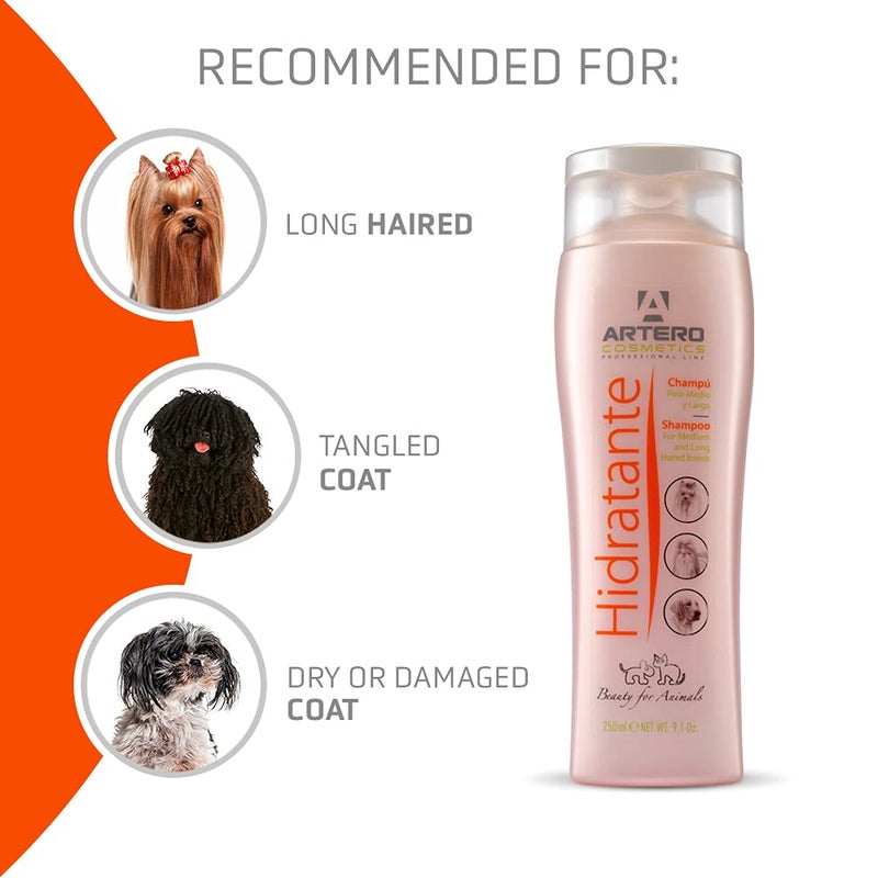 Artero Moisturizing. Shampoo for Dogs. Great Hydration. Ideal for Yorkshire Terrier Dogs, Bichon Maltese, for Pets with Long Hair and/or Dry or Damaged Coats. with Biotin. - Image 3